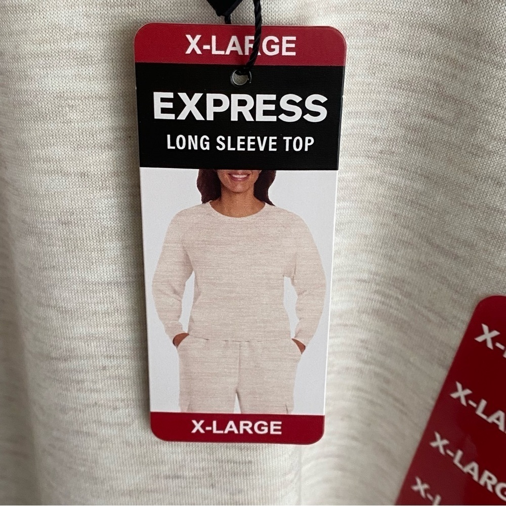 NWT Express Women’s Size XL Cream Colored Long Sleeved Shirt - Picture 3 of 8